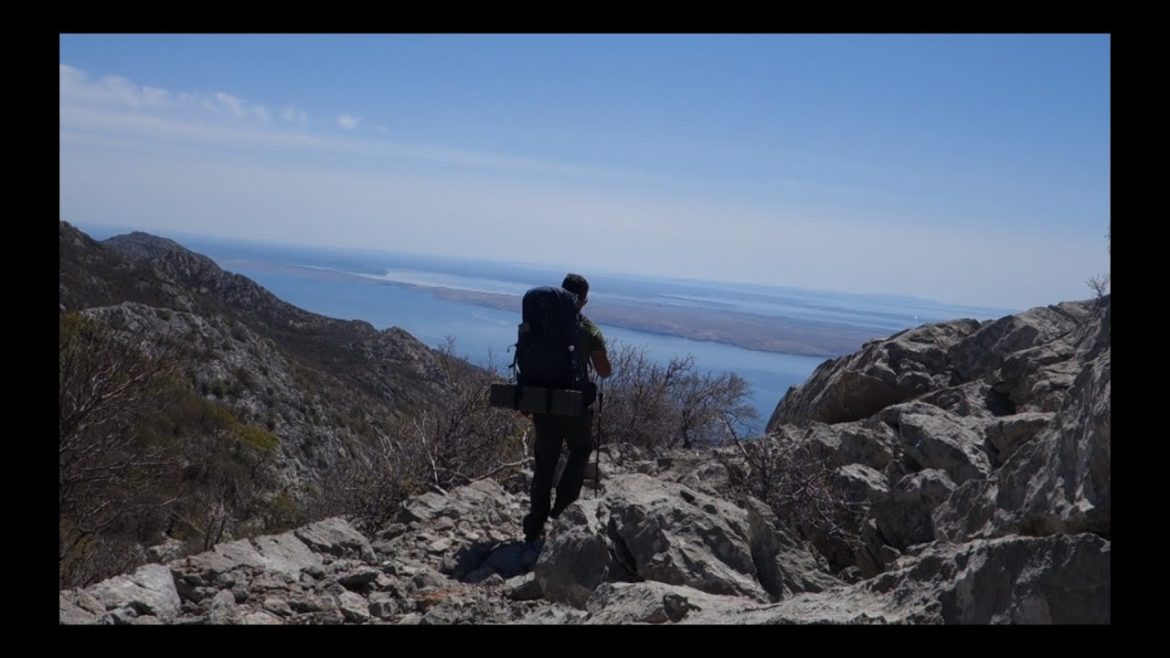 Solo hiking in the early spring on the southern Velebit mountain, Croatia Solo hiking in the early spring on the southern Velebit mountain, Croatia