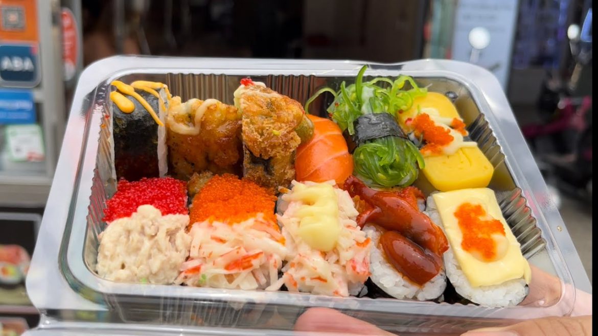 Wow !! 3000 piece sold a day! Sushi & Takayaki – Cambodian street food Wow !! 3000 piece sold a day! Sushi & Takayaki - Cambodian street food