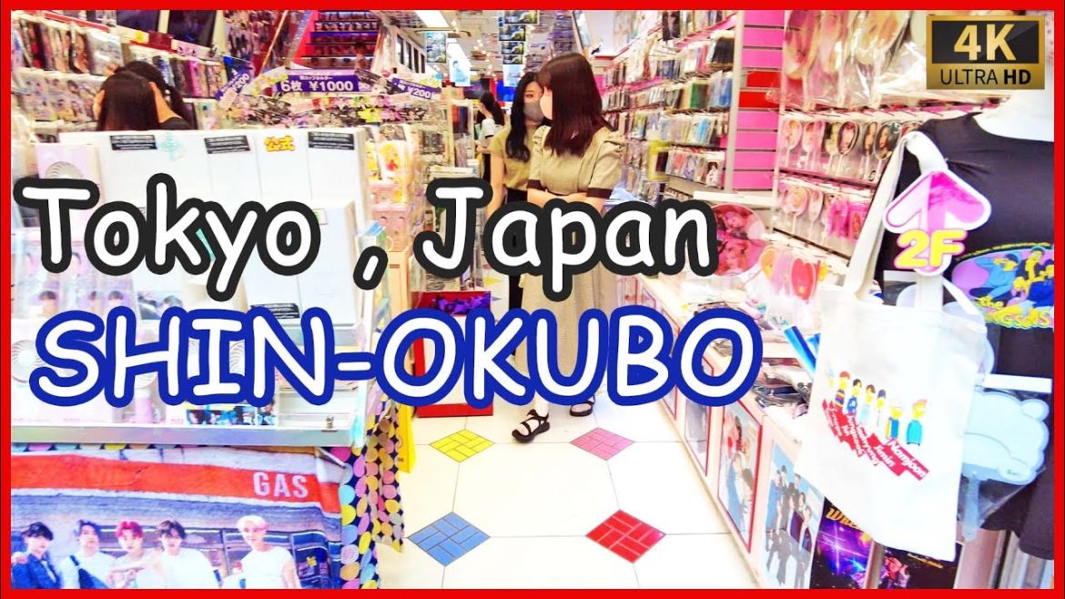 Tokyo walk 4K,Japan - Shin-okubo walking tour 2022 , 新大久保 散歩