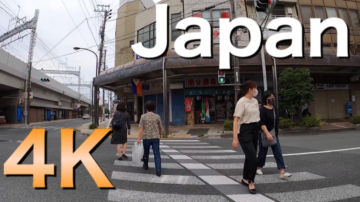 Neighborhood walk city/जापान में ब्लॉग चलना/slow tv/virtual walking tour in Japan 4K POV/2020 May