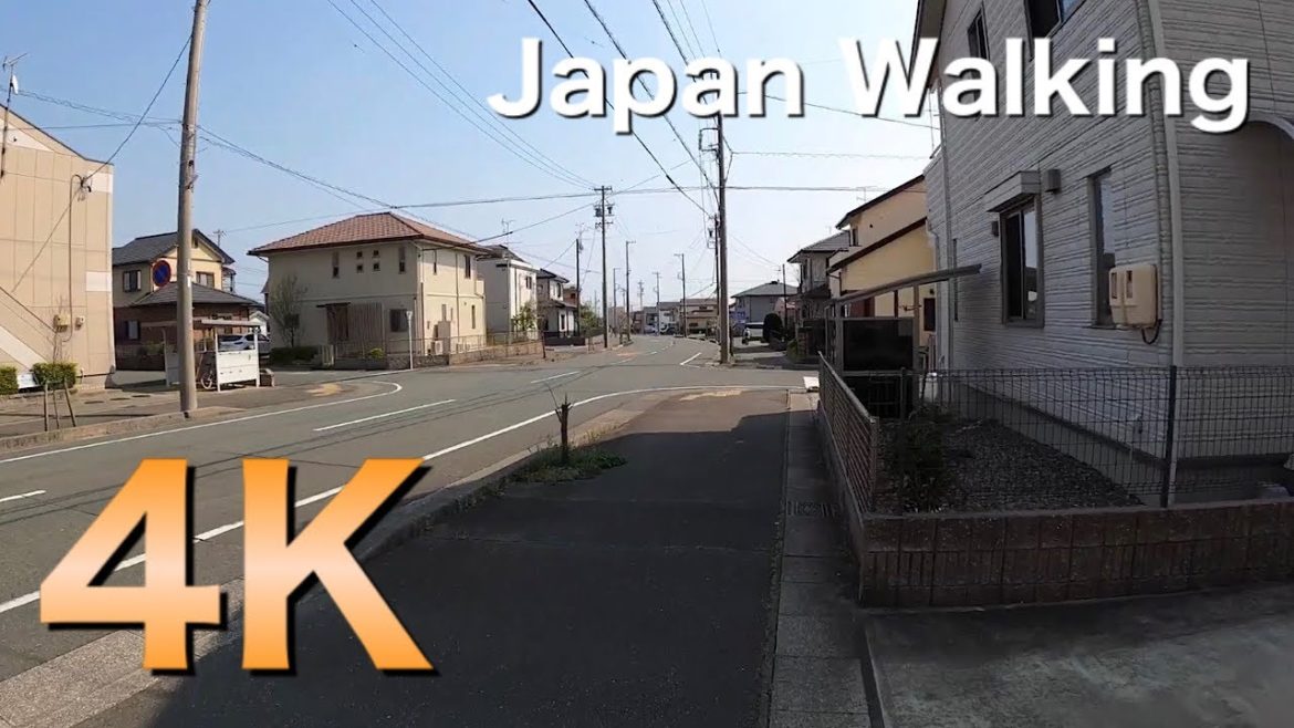 Neighborhood walk/house area,slow tv style/virtual walking tour in Japan 4K POV/Spring 2020