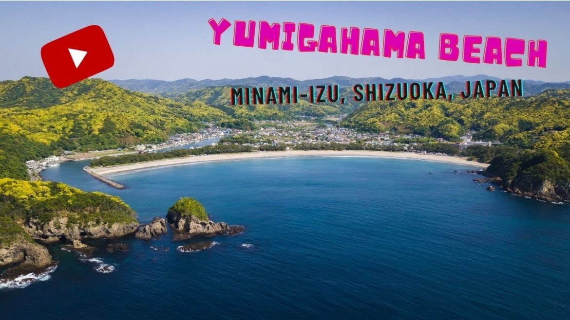 Yumigahama Beach, Minami-Izu, Shizuoka, Japan.  Drone Footage DJI Mavic Pro Platinum