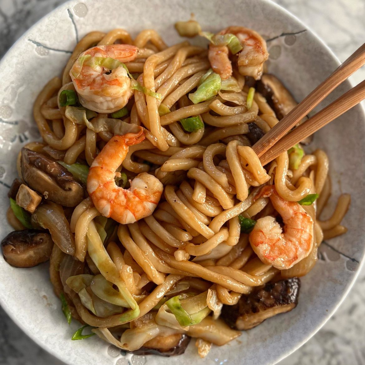 Shrimp Yaki Udon Recipe