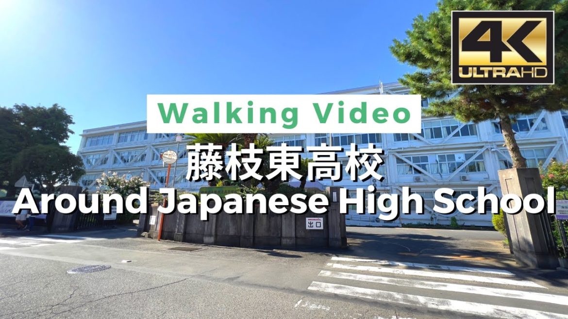 【4K】Around Japanese high school - 藤枝東高校 周辺 / Walking tour / Japan / DJI Pocket 2