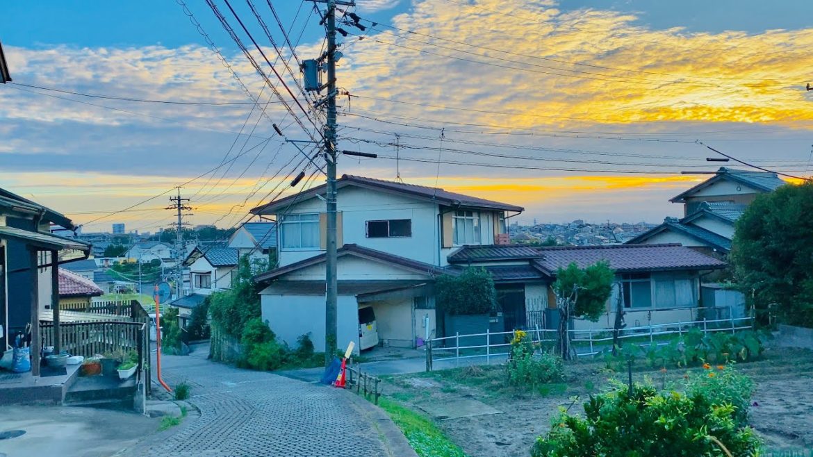 【4K】Beautiful Sunset Walk in Japanese Countryside | Nagoya Japan 2021