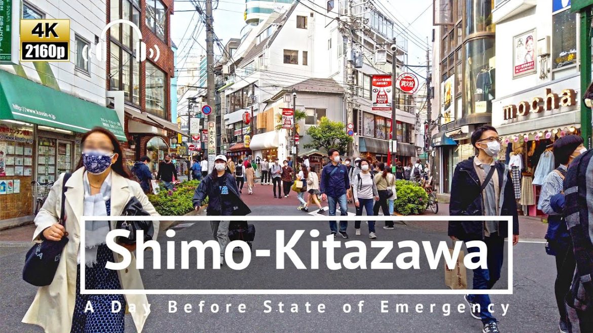 [4K/Binaural] Shimo-Kitazawa A Day Before State of Emergency - Tokyo Japan