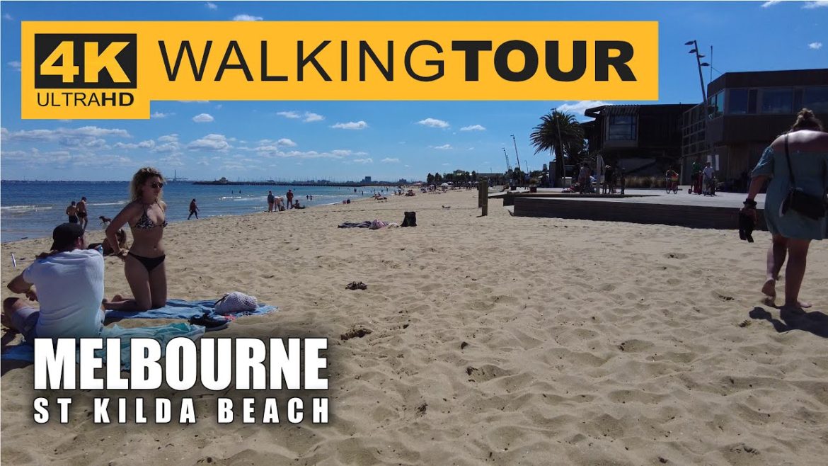 St Kilda Beach Walking Tour in Melbourne, Australia (4K 60fps) March 2022
