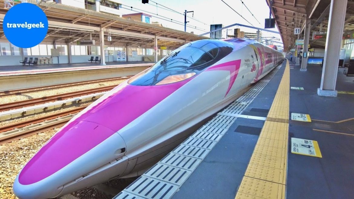 Traveling on Japan's Hello Kitty Shinkansen Bullet Train | Osaka - Hiroshima