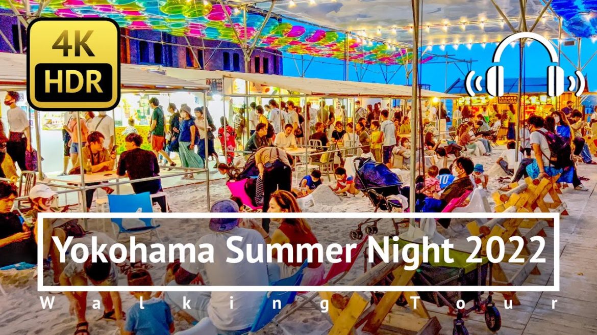 Summer Festivals in Yokohama 2022 Walking Tour - Kanagawa Japan [4K/HDR/Binaural]