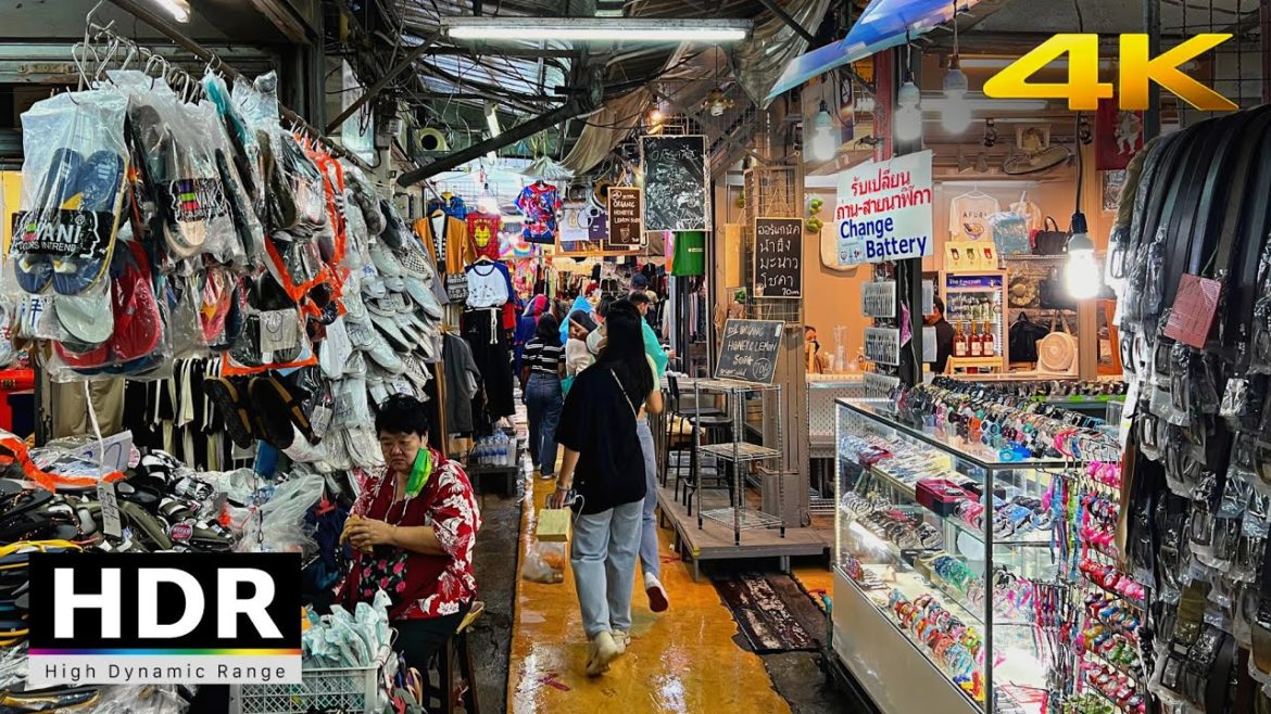4K HDR // Rainy Walk in Chatuchak Weekend Market 2022 | World's LARGEST Market | Thailand