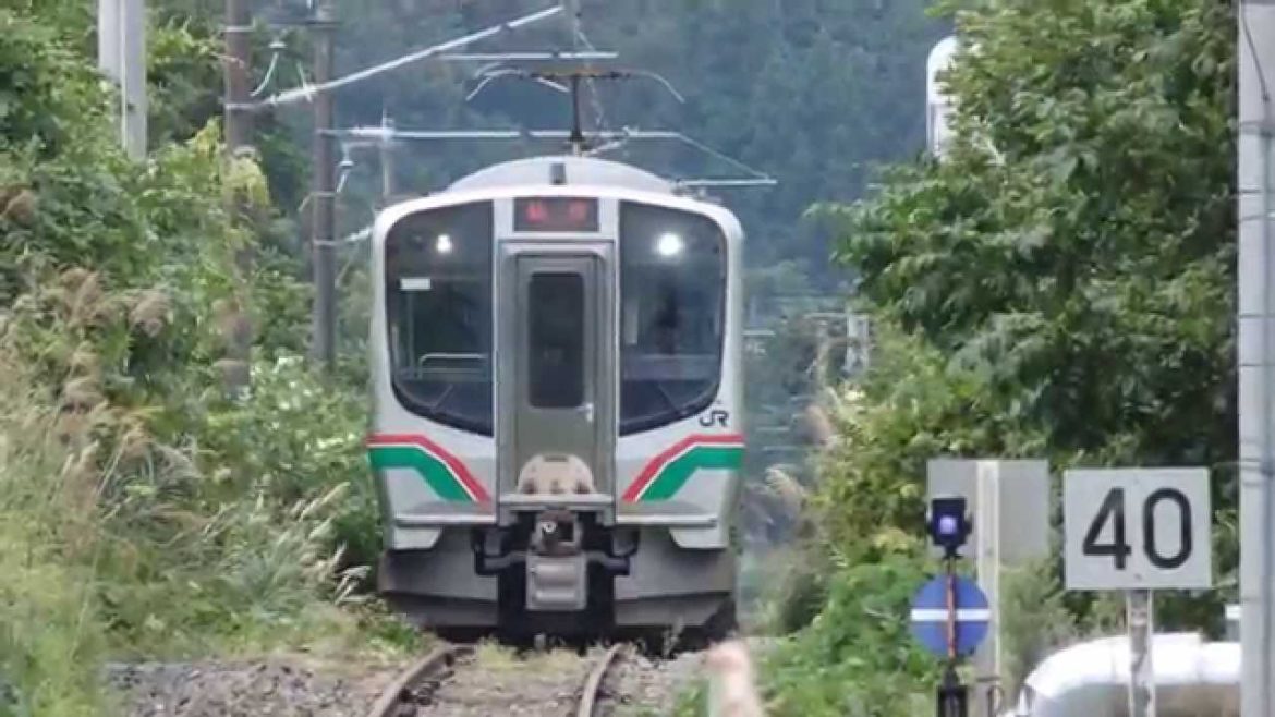 仙山線E721系 山寺駅到着 JR-East Senzan Line E721 series EMU