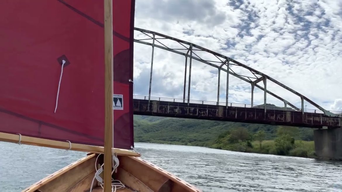 Sailing Swallow from the mouth of the Shiribetsu River upstream and back again - 29th August 2022