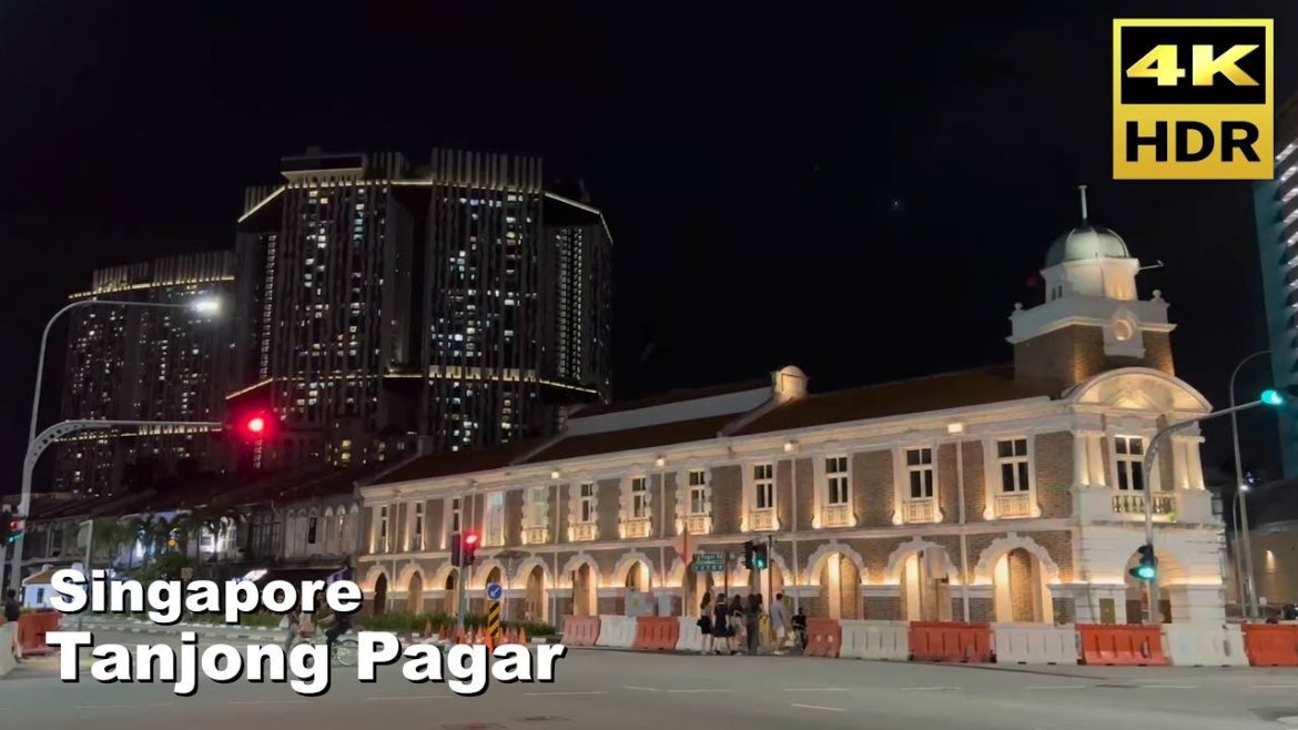 Singapore Tanjong Pagar Night Walk [4K HDR]