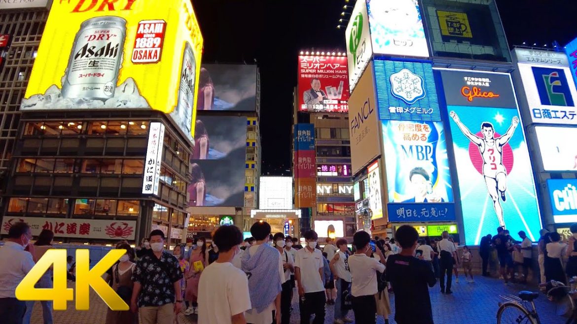 【4K】Night Walk in Osaka - Dotonbori 道頓堀 2022/08/26