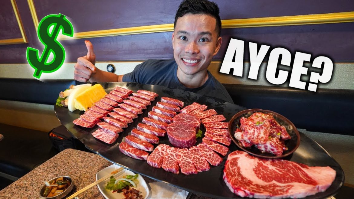 Insane KOBE Steak Korean BBQ + Octopus Hotpot In LA!