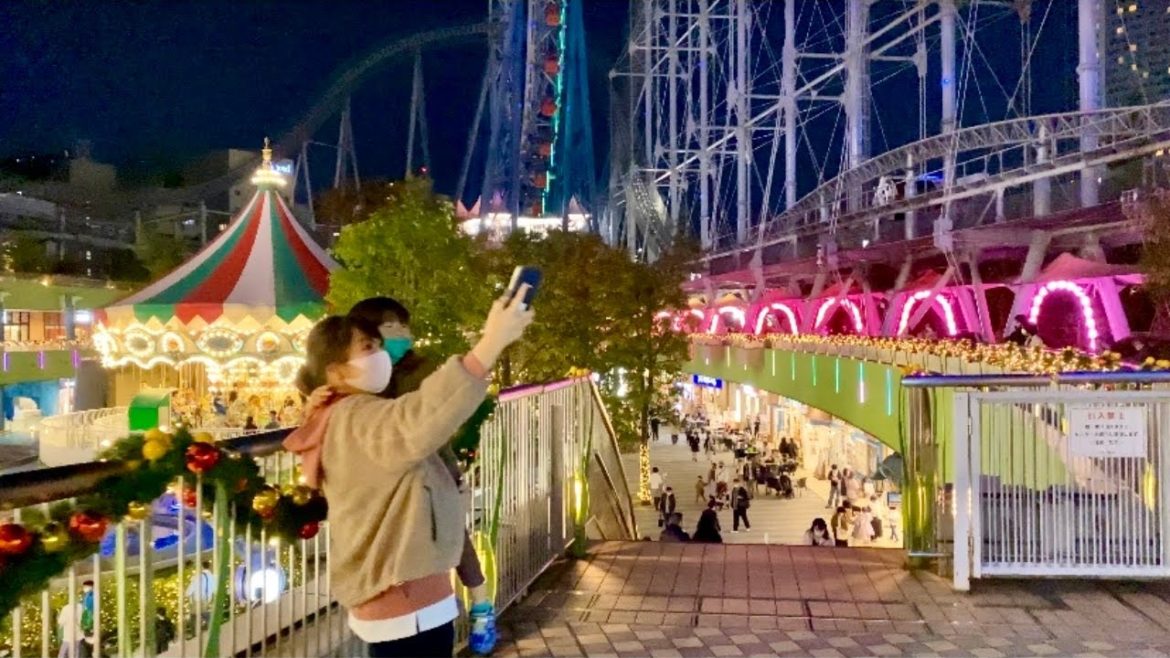 【4K】Tokyo Christmas Lights 2021 - Tokyo Dome City Winter Illumination