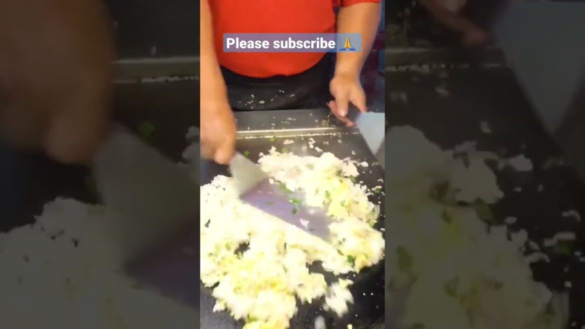 Teppanyaki style fried rice | Asian Street food #shorts #streetfood #food