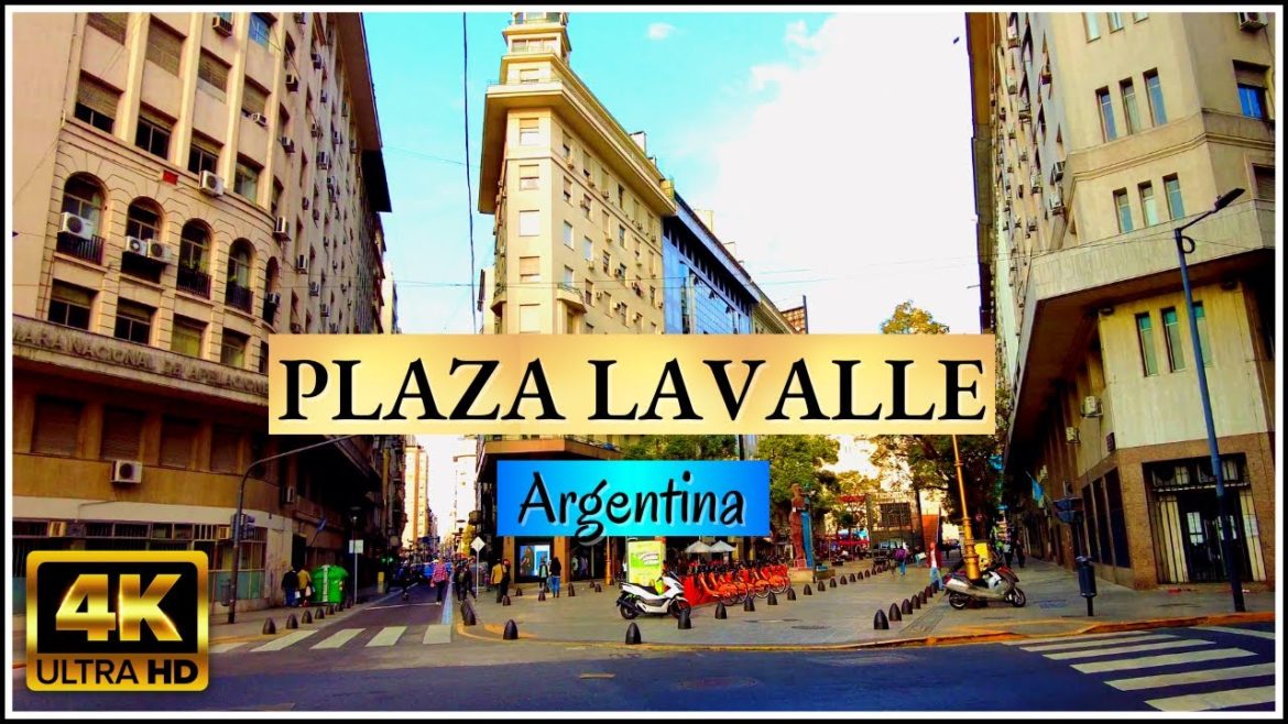 【4K】Walking Tour of Buenos Aires - PLAZA LAVALLE - Tribunales - Argentina Vlog
