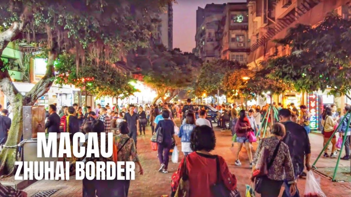 Macau Zhuhai Border China Walking Tour / 澳门珠海中国徒步旅行