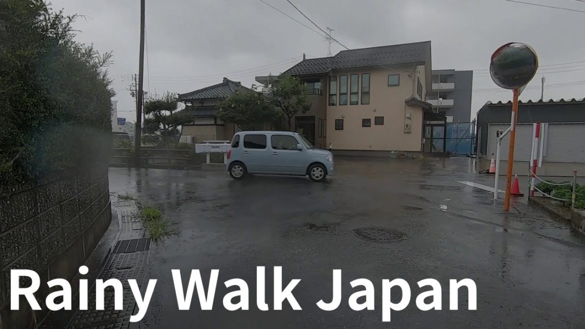 Rainy walk Japan Niigata/ Heavy Rain Day Rainy walk Japan Niigata/ Heavy Rain Day