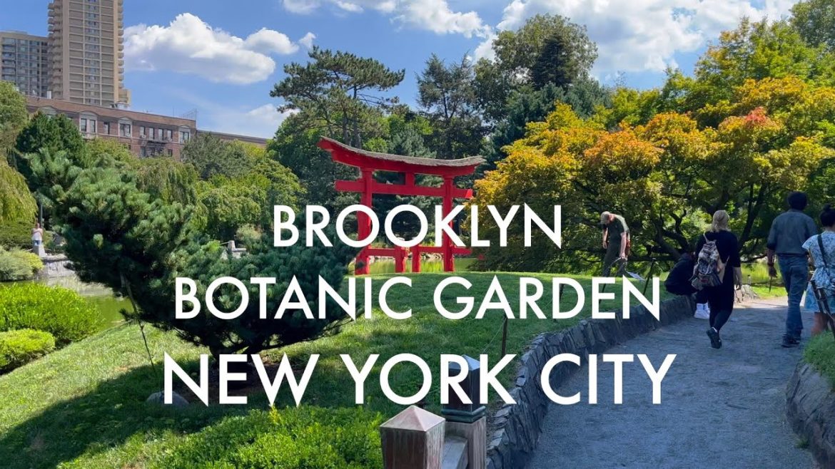 Walk New York City [4K HDR] Brooklyn Botanic Garden (ASMR Nature Sounds)