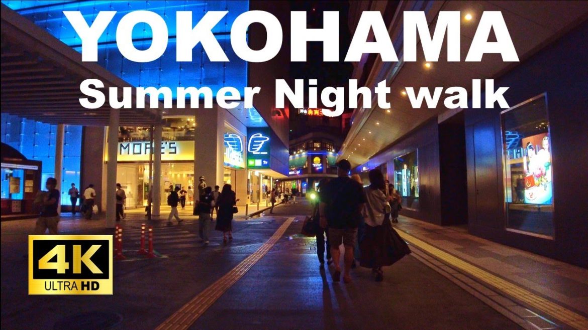 【4K】Yokohama Walking Tour - Yokohama Station on a midsummer night