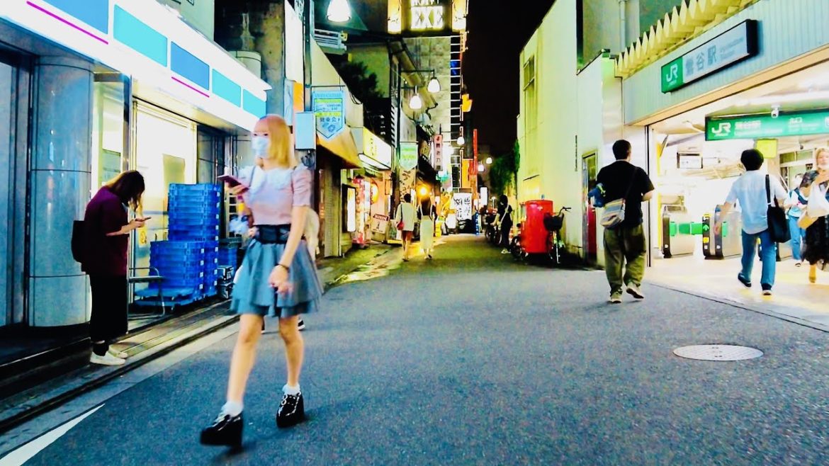 Tokyo Night Walk - Uguisudani (▶ 36 min) | 4K 鶯谷 東京散歩 August, 2022 | Japan City Travel Walking Tour