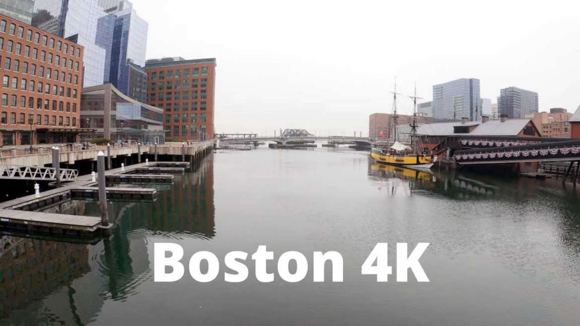 Boston Walking Tour 4K - Waterfront Walk Along Boston Harbor
