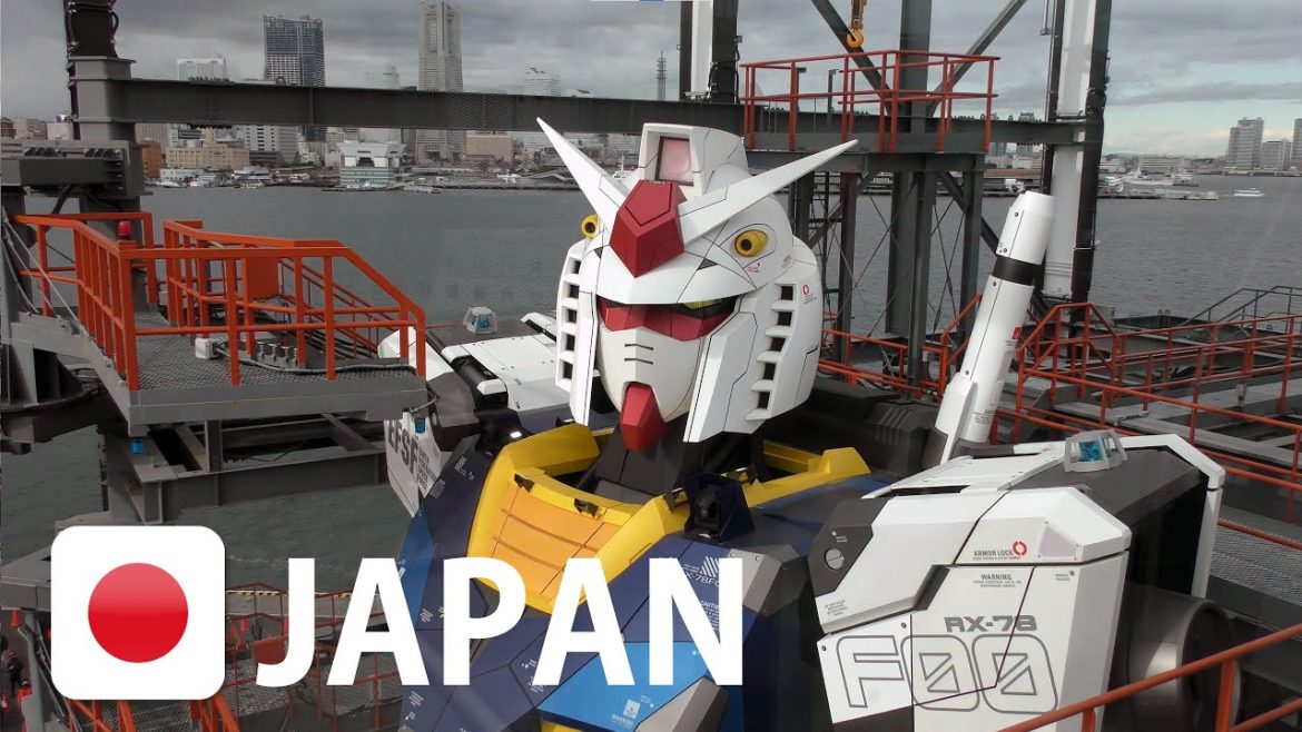 [4K] GUNDAM Robot in Japan GUNDAM FACTORY YOKOHAMA Gundam moves in Yokohama! Zoom Up!