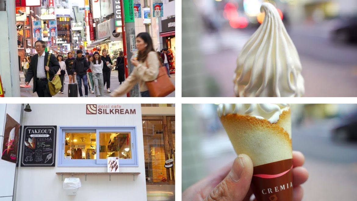 Japan, Day 3.2, Tokyo - Best Ice-Cream Ever!!! クレミア Cremia SoftCream, Soft-Serve Ice-Cream [4K ASMR]