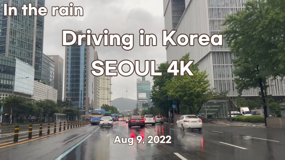 In the rain - Driving in Korea : Seoul (Aug 9, 2022) 4k 60fps.