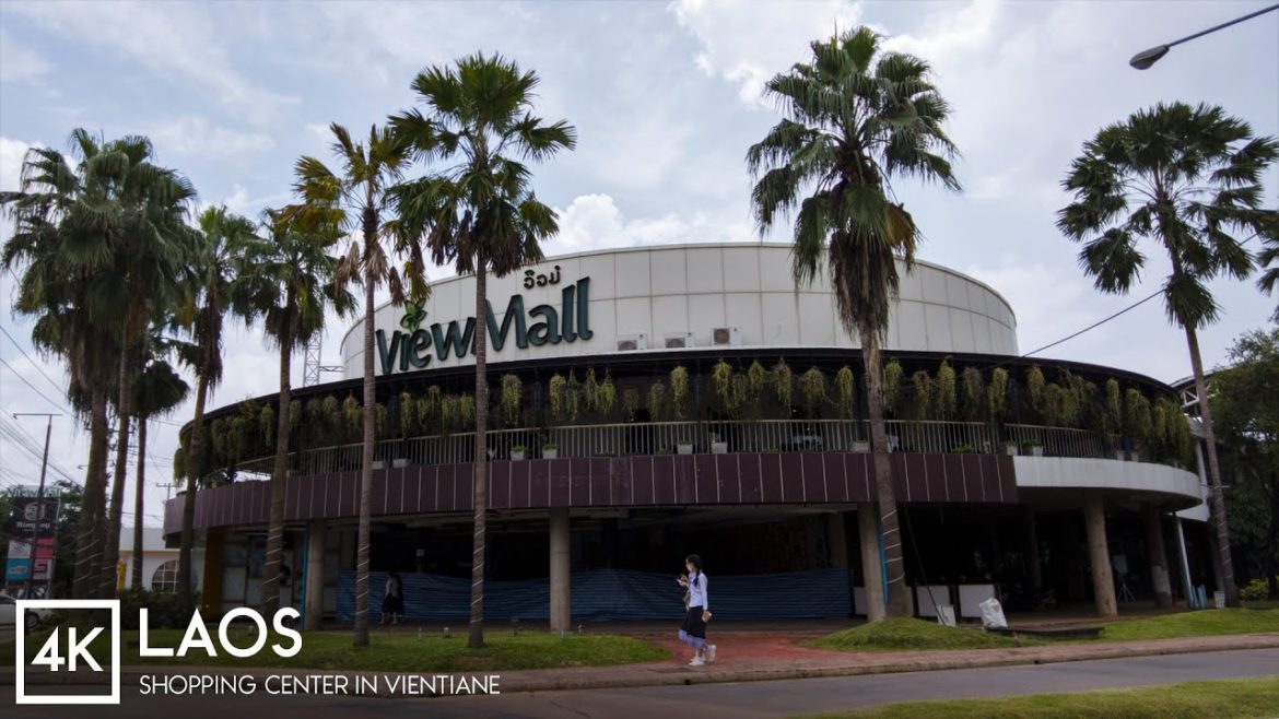 [4K] After Noon Walk in View Mall | A Shopping Center in Veintiane | Laos Walking Tour | Laos Travel