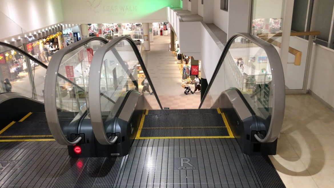 【愛知県 稲沢市】リーフウォーク稲沢 モール棟 中央エスカレーターに乗ってみた！（三菱製／RF→2F）