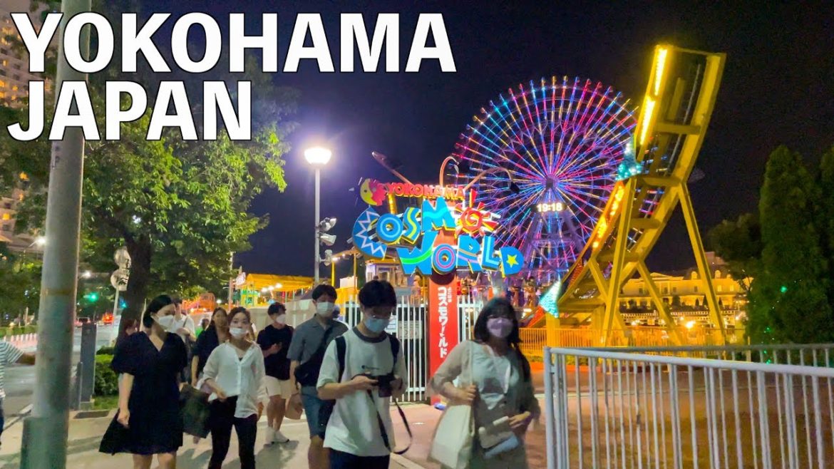 【4K】Yokohama Night walk tour |  Japan【ASMR】