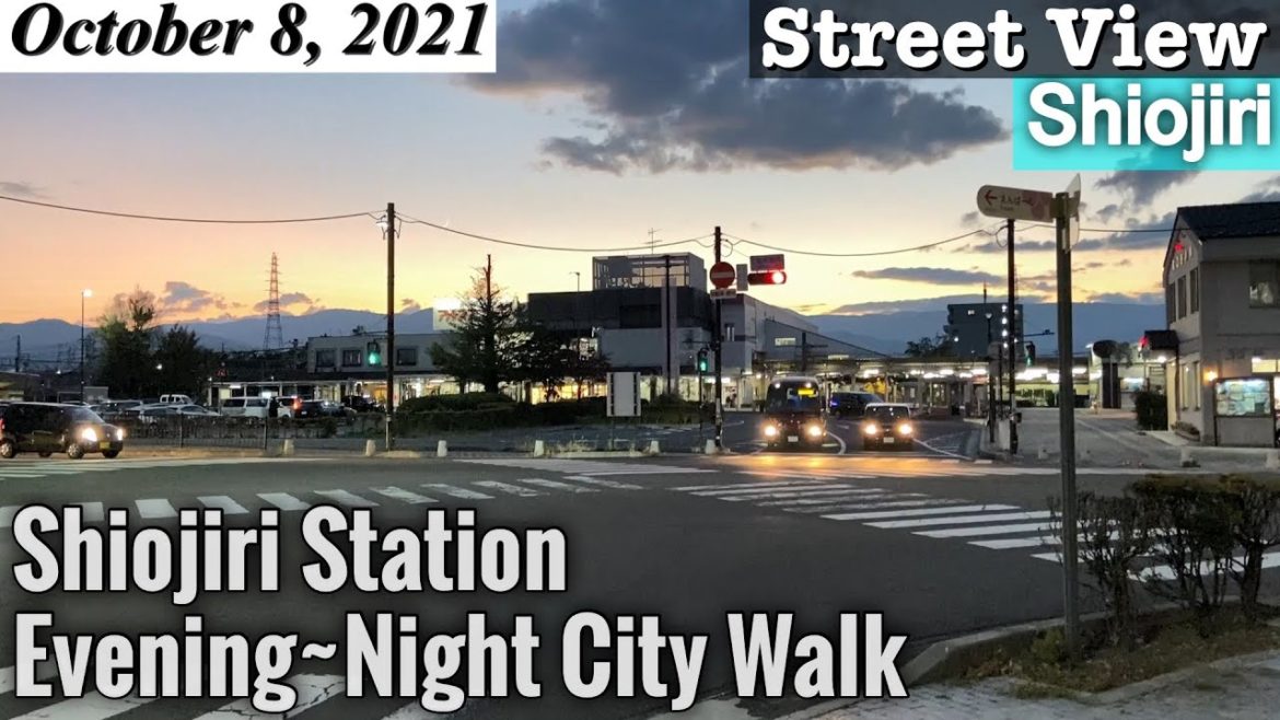 [Shiojiri Street View] Shiojiri Station : Night City Walk, Nagano Japan Vlog ASMR