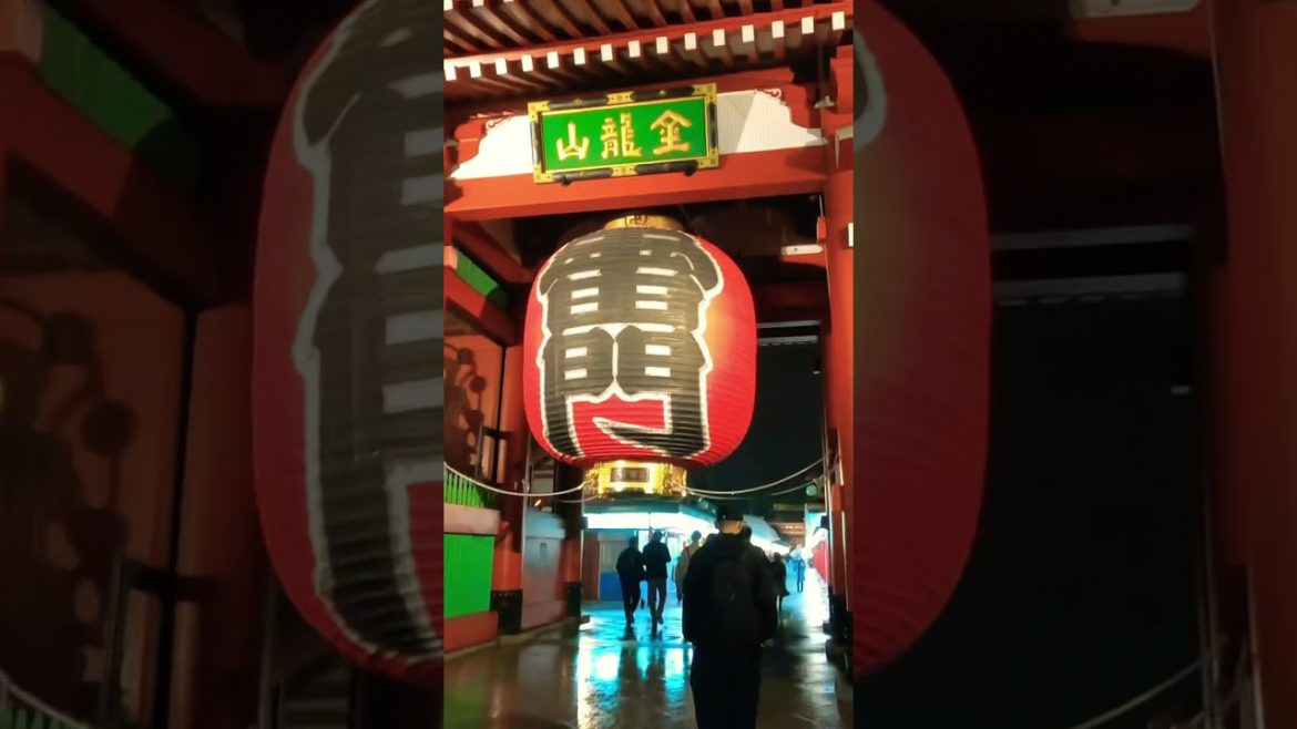 Asakusa Tokyo 🇯🇵 Beautiful Night Walk 🌙 Japan Travel  #Shorts