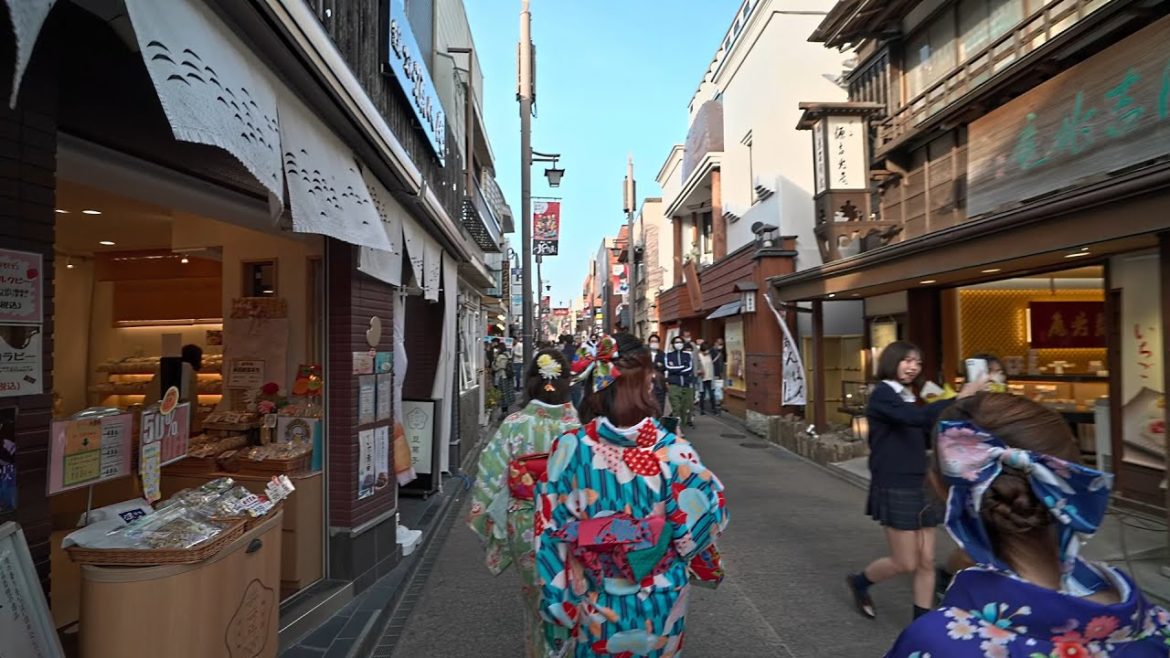 Kimono walk in Kamakura ・4K HDR
