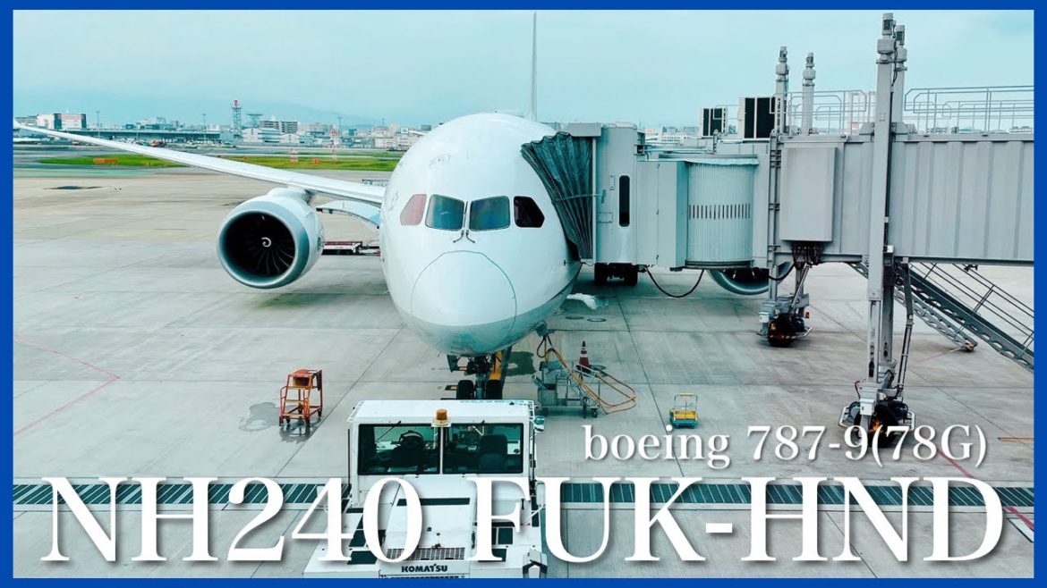 RWY22 遠回りルート｜ANA NH240便 福岡-羽田 boeing 787-9(78G) JA937A［搭乗記vlog］