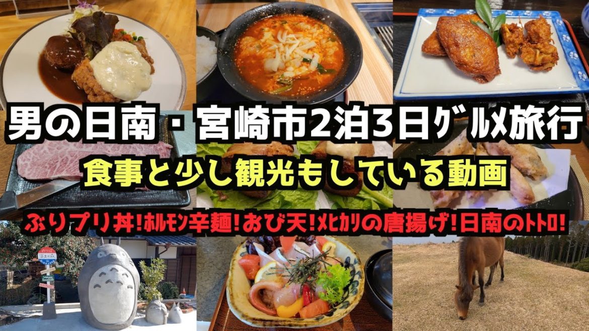 【宮崎グルメ旅行】男の日南・宮崎市2泊3日グルメ旅行4K　#宮崎 #宮崎グルメ #日南 #飫肥 #串間市
