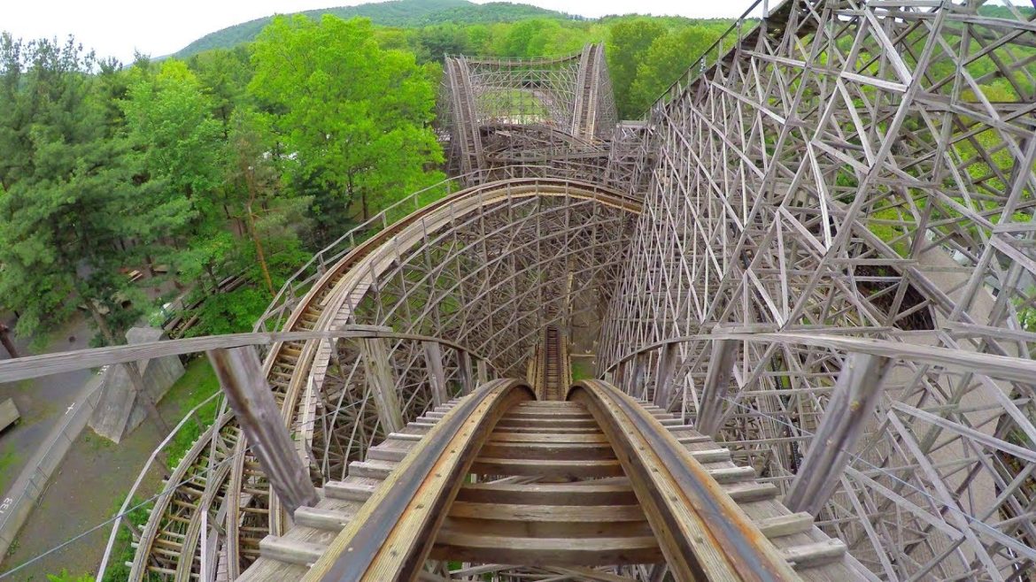 4K AWESOME Twister Roller Coaster Front Seat POV Knoebels Amusement Park 4K AWESOME Twister Roller Coaster Front Seat POV Knoebels Amusement Park