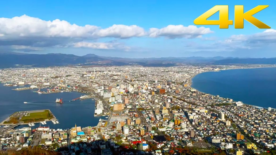 🇯🇵 Walking in Hokkaido. Most Beautiful View in Hakodate - Mt. Hakodate【4K-60fps】