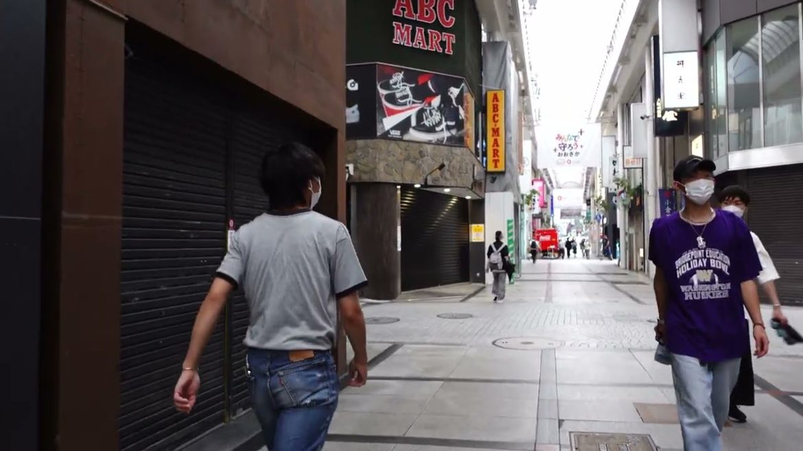 Osaka shotengai Morning Walking Tour 4K From End to End