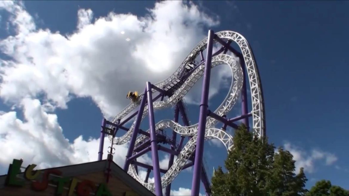 Green Lantern Six Flags Magic Mountain POV Roller Coaster Insane Grona Lund