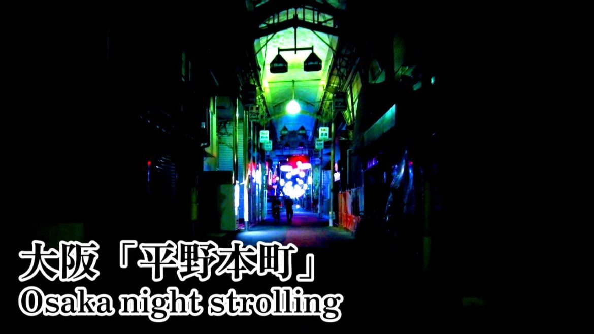 Walking Japan | Osaka "Hirano-Honmachi" night walk. Walking Japan | Osaka "Hirano-Honmachi" night walk.