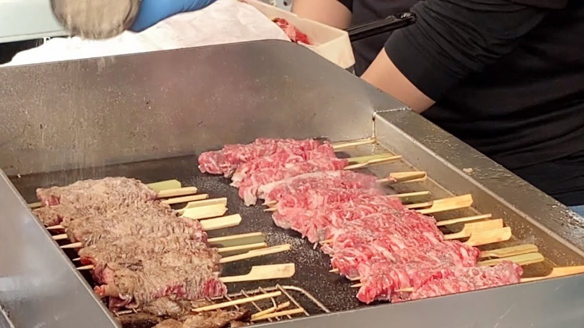 Roadside Japanese Wagyu & Baby Scallops Skewers | Malaysia Street Food Roadside Japanese Wagyu & Baby Scallops Skewers | Malaysia Street Food