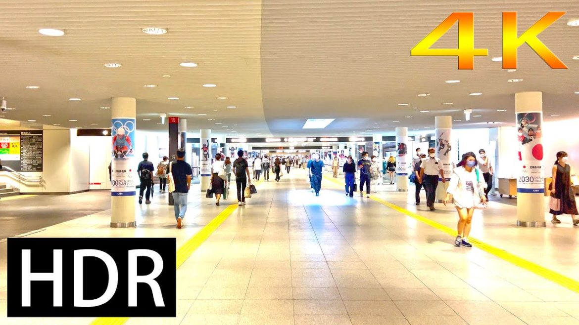 【4K HDR】Underground walk from Sapporo Station to Susukino Station|Chi-Ka-Ho,aurora town,pole town 【4K HDR】Underground walk from Sapporo Station to Susukino Station|Chi-Ka-Ho,aurora town,pole town
