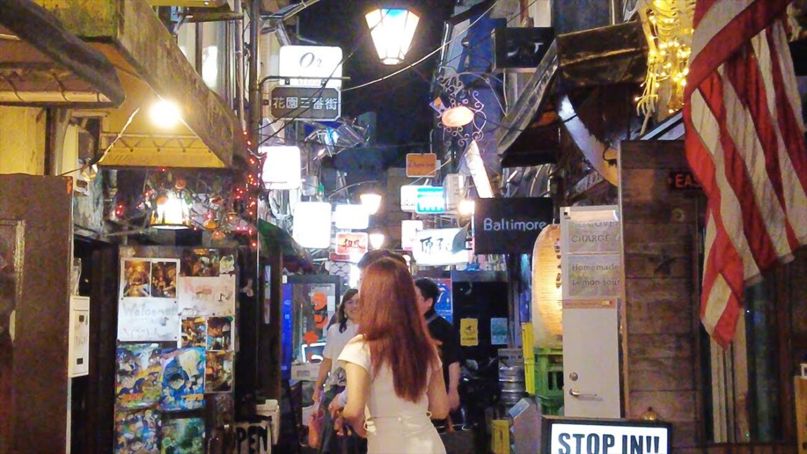 [4K] SHINJUKU GOLDEN GAI to KABUKICHO, Nightlife in Tokyo, Japan,  2022, 歌舞伎町