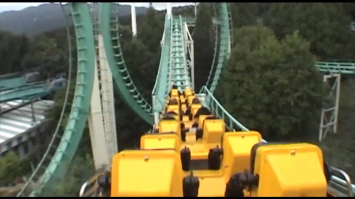 Columbia Double Loop Roller Coaster POV Seoul Land South Korea