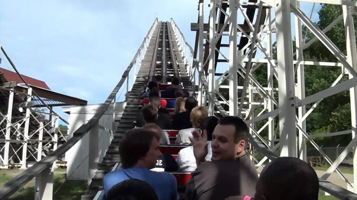 The Comet Wooden Roller Coaster POV Front Seat On-Ride The Great Escape Lake George NY HD 1080p
