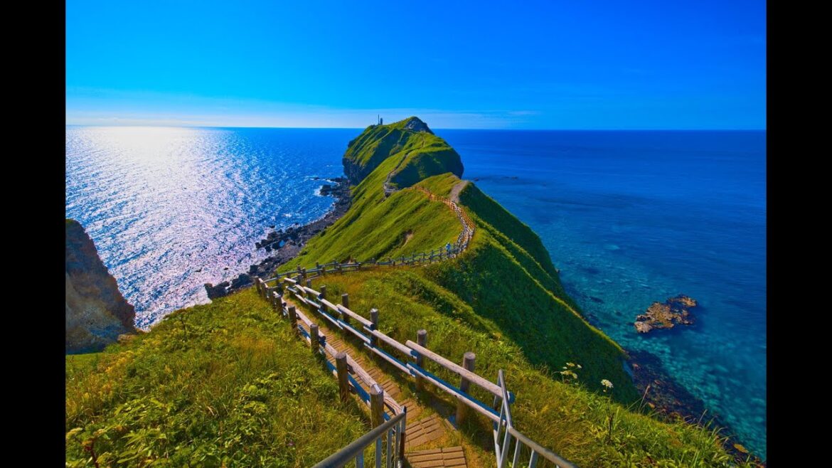 8K HDR 北海道 積丹 神威岬(名勝:アイヌの聖地ピリカノカ)と島武意海岸 Hokkaido,Shakotan Cape Kamui(Scenic Beauty) and Shimamui